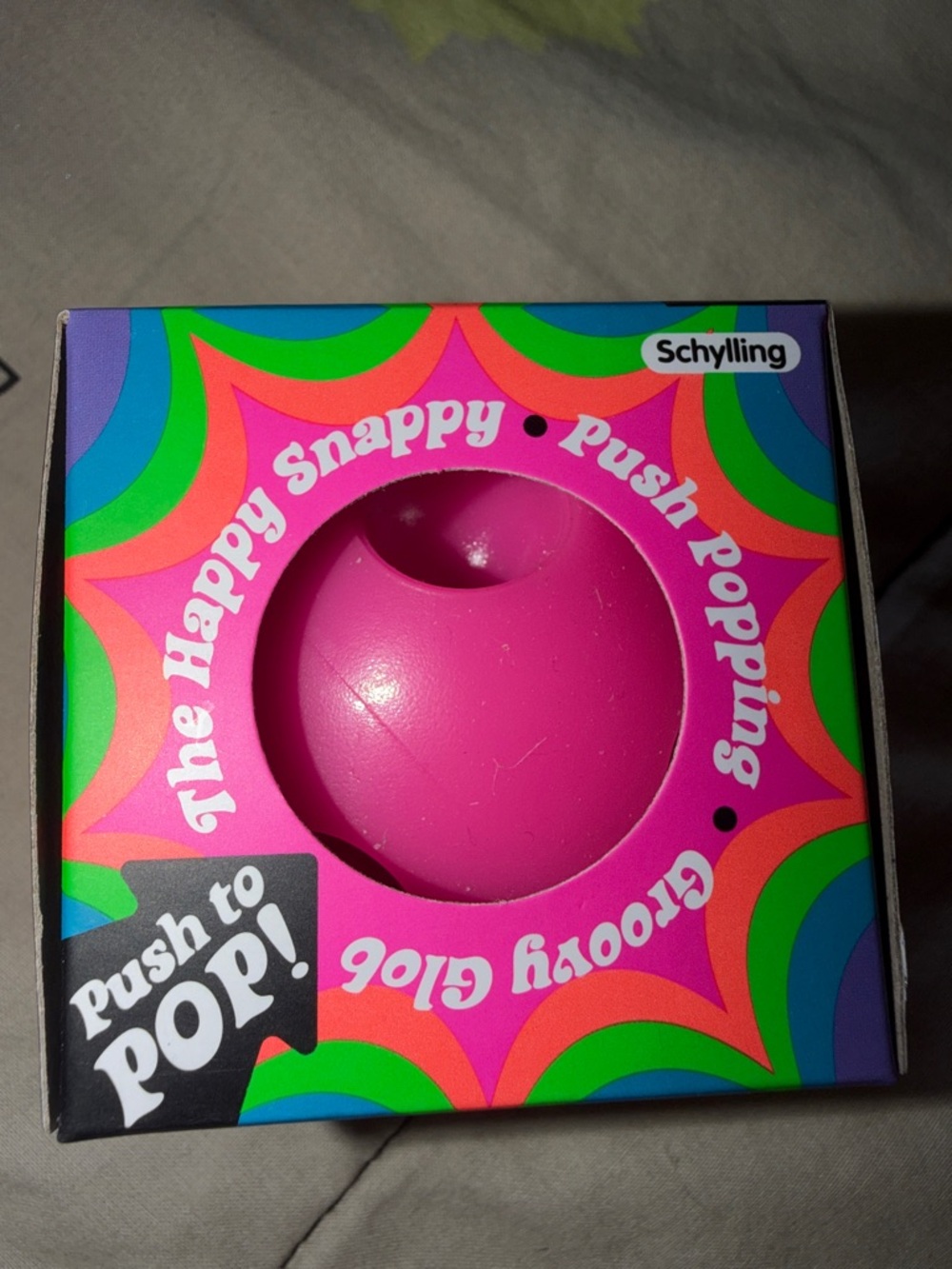 Pink Push-to-Pop Groovy Globe Sensory Toy Needoh